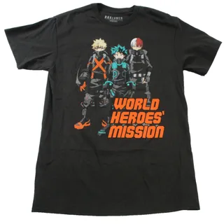Photo of My Hero Academia World Heroes Mission Shirt Men Medium Black BoxLunch Anime 1514