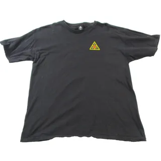 Photo of HUF Shirt Mens XL Black Triple Triangle Graphic Skate Streetwear Logo Tee 1555