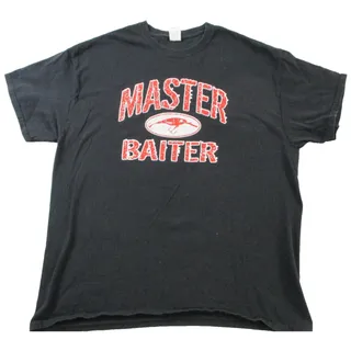 Photo of Master Baiter Shirt Mens XL Black Gildan Funny Fishing Graphic Novelty Tee 1574