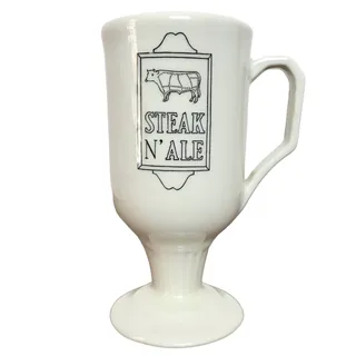 Photo of Steak N' Ale x Shenango China VTG Cream Colored Logo Elevated Ceramic Coffee Mug