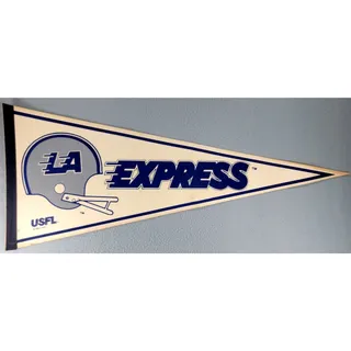 Photo of Vintage LA Express USFL Pennant Los Angeles Football Banner Rare 1982