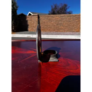 Photo of Vintage Cast Iron Stained Glass Jack-O'-Lantern Pumpkin Candle Holder 70s 80s