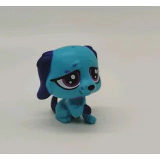 Photo of Littlest Pet Shop Mini Dog LPS #4150 Toria Hanley Blue Violet Eyes Mini Loose