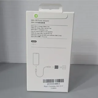 Photo of 20W USB-C Wall Power Adapter Fast Charge w/ 1m USB-C to USB-C Cable White