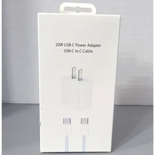 Photo of 20W USB-C Wall Power Adapter Fast Charge w/ 1m USB-C to USB-C Cable White