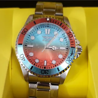 Photo of Invicta Pro Diver Kromatyk 50938 43mm Blue/Orange Dial/Bezel SS