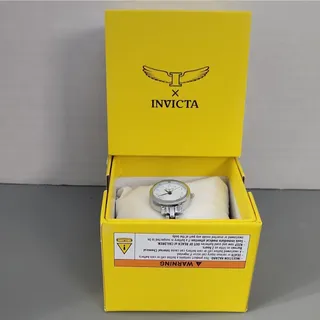 Photo of Invicta Women's 34mm Quartz Silver Tone Bracelet White Dial 30m Factory Warranty
