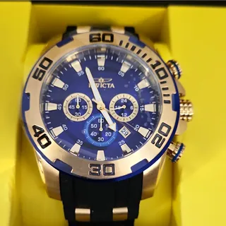 Photo of Invicta Pro Diver 22313 50mm Chronograph Date Sunray Blue Dial Black Band