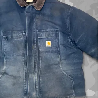 Photo of Vintage 1990s Carhartt Navy Blue Detroit Blanket-Lined Work Jacket