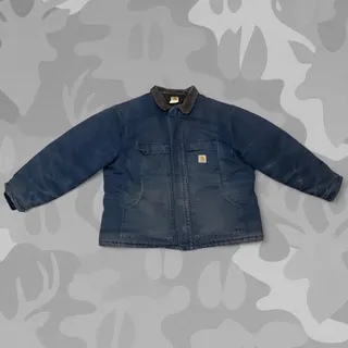 Photo of Vintage 1990s Carhartt Navy Blue Detroit Blanket-Lined Work Jacket