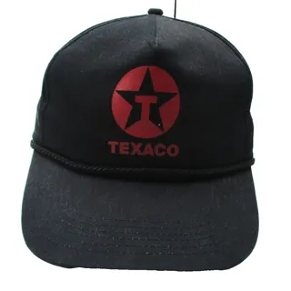 Photo of Texaco Black Cotton Adjustable Snapback Rope Baseball Hat Cap Gas Oil Logo OSFA