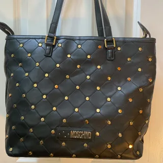 Photo of Love moschino black quilted studded
