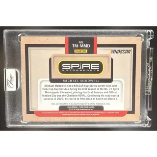 Photo of 2026 Turn Four Racing Michael McDowell Team Icons Signatures Holo Silver /75