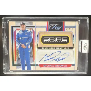 Photo of 2026 Turn Four Racing Michael McDowell Team Icons Signatures Holo Silver /75