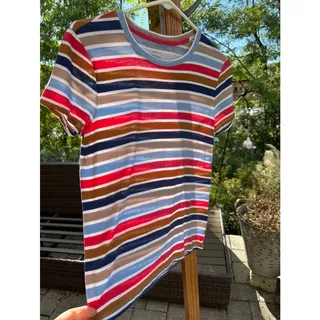 Photo of Lucky Brand Multicolor Striped Short Sleeve Tee Size Small
