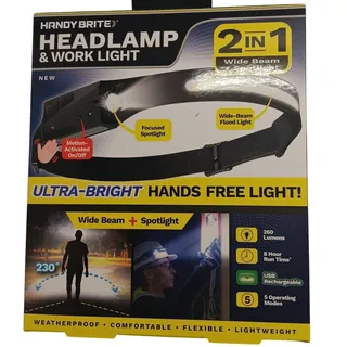 Photo of Handy Brite 2-in-1 LED Headlamp & Work Light, 250 Lumens, Rechargeable