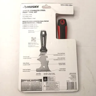 Photo of Husky 3-Piece Stainless Steel Paint Tool Set - 15-in-1, 6-in-1, 2-in Putty