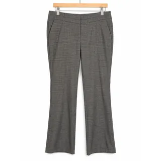 Photo of LOFT Curvy Pants Womens 16 Black White Houndstooth Cropped Career Trousers