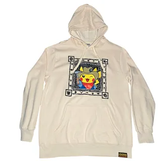 Photo of Pokémon x Field Museum Excavator Pikachu Hoodie Sweatshirt Sz L Beige 