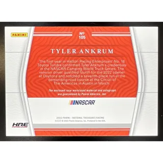 Photo of 2022 Panini National Treasures Tyler Ankrum /25 Auto RC