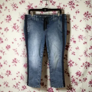 Photo of Torrid Women's 0S (Size 12 or Large) Dark Wash Venus Side Strip Stretch Jeans
