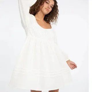 Photo of Sanctuary Summer White Gauze Cotton Babydoll Swing Mini Dress S NWT Softgirl