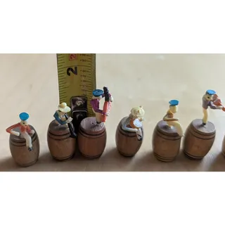 Photo of 🏖️Vintage Set of 8 Ragtime Band on Wooden Barrels
