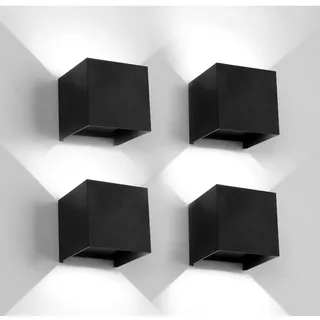 Photo of 20W LED Outdoor Wall Lights 4 Pack Black Up Down Sconces 6500K IP65 New