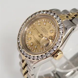 Photo of Rolex Lady Datejust 26mm Ref 69173 Two-Tone 18 k Gold Steel Diamond Dial & Bezel