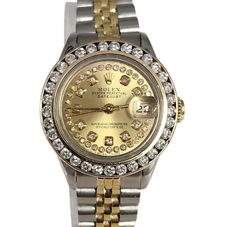 Photo of Rolex Lady Datejust 26mm Ref 69173 Two-Tone 18 k Gold Steel Diamond Dial & Bezel