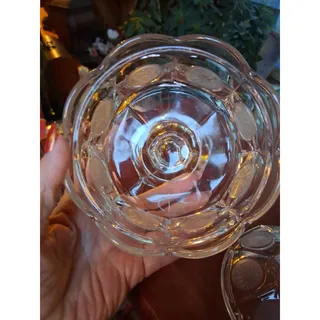 Photo of Fostoria Clear Coin Glass Pedestal Candy Dish W/ Lid (3236)