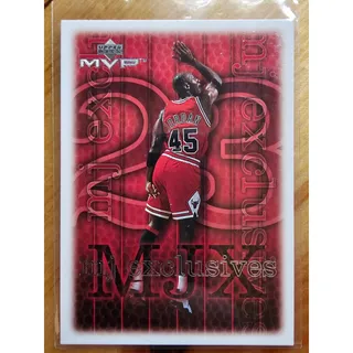 Photo of Michael Jordan 1999 Upper Deck MVP #180 mj exclusives #45 - Chicago Bulls - NBA