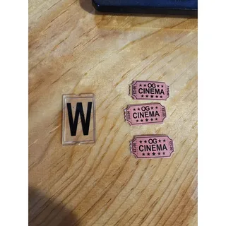 Photo of Our Generation Cinema Accessories Spares Extras - tickets and letter "M"/"W"