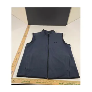 Photo of Oakley Men’s Large Blue Full Zip Vest Regular Fit Golf Casual Sleeveless Jacket