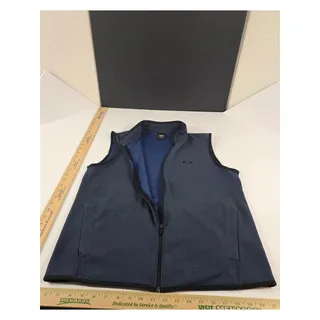 Photo of Oakley Men’s Large Blue Full Zip Vest Regular Fit Golf Casual Sleeveless Jacket