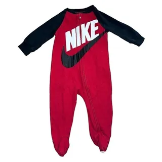 Photo of Nike Babies 6M Red, Black, White Long Sleeve Zip Up Footie