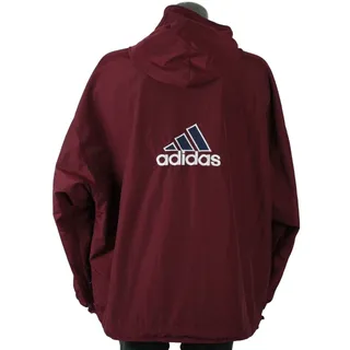 Photo of Y2K Adidas Mens XL Jacket Big Logo 1/2 Zip Shiny Anorak Windbreaker Vintage