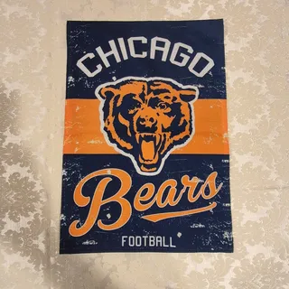 Photo of Chicago Bears 12.5" x 18" Vintage Linen Garden Flag