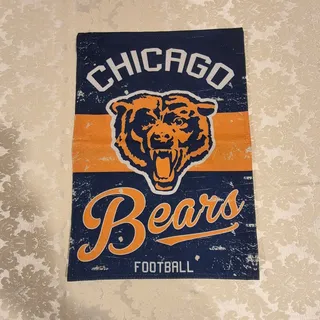 Photo of Chicago Bears 12.5" x 18" Vintage Linen Garden Flag