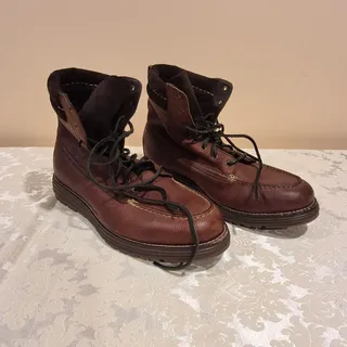 Photo of Cole Haan Lockridge Waterproof Men's Moc Toe Boots "Harvest Brown" 10 Medium