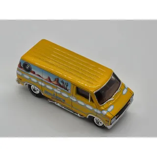 Photo of Johnny Lightning Boogie Vans Custom 1976 Dodge D-150 Mojave Bungalow Gold Loose