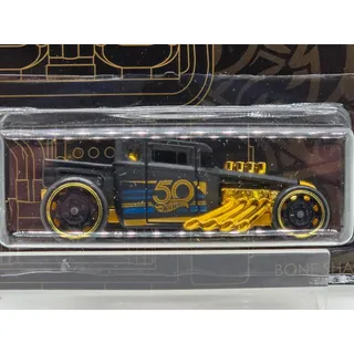 Photo of 2018 Hot Wheels Bone Shaker 50th Anniversary Black & Gold Series 1/6