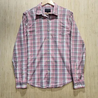 Photo of Lucky-brand Men's Plaid Pink Gray White Size M