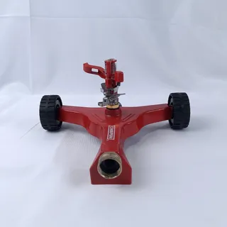 Photo of CHAPIN 87003 Red 3-Wheel Impact Sprinkler Rolling Lawn Garden Water Sprayer