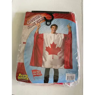 Photo of ADULT CANADA MAPLE LEAF FLAG TUNIC PARTY PARADE COSTUME GC1981