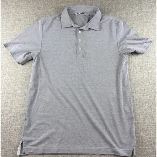 Photo of TravisMathew Polo Shirt Mens Medium Gray Golf Performance Short Sleeve