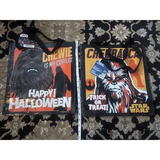 Photo of STARS WARS CHEWBACCA TRICK OR TREAD FABRIC HALLOWEEN TREAT BAG NEW