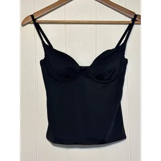 Photo of Andie The Sicily Tankini Top Black Underwire Swim Top Size S NWT