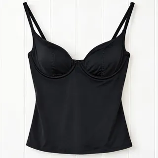 Photo of Andie The Sicily Tankini Top Black Underwire Swim Top Size S NWT