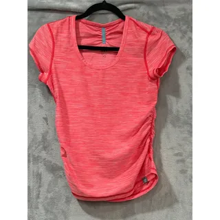 Photo of Title Nine Grace Tee Peach Pink Ruched Back Athletic Tee Short Sleeve Women's XS